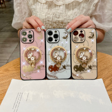 跨境适用iPhone16Promax手机壳磁吸钻支架三星S25Ultra保护套挂绳