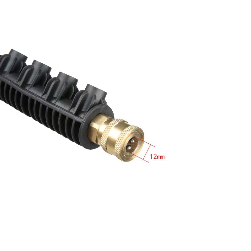 High-pressure cleaning machine water gun head 1/4 flexible quick-insert car washing machine plus extension rod connecting rod fan-shaped nozzle head seat