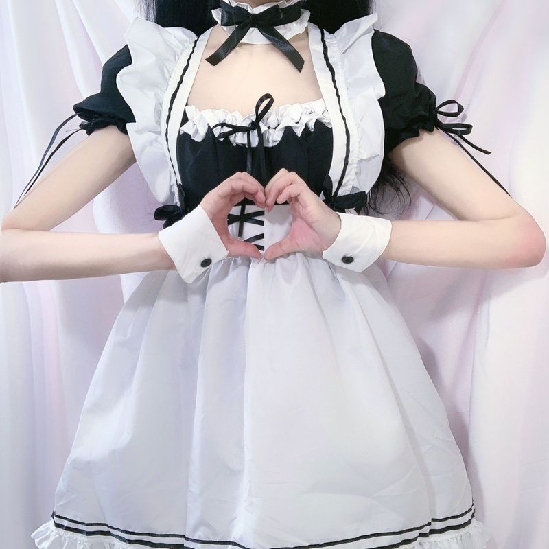 オリジナルの大きいサイズの日系メイド服の奇跡的な暖かいコスプレの制服lolitaロリータのワンピース|undefined