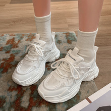 老爹鞋女鞋子2023新款夏季网鞋透气网面学生厚底小白鞋夏款运动鞋