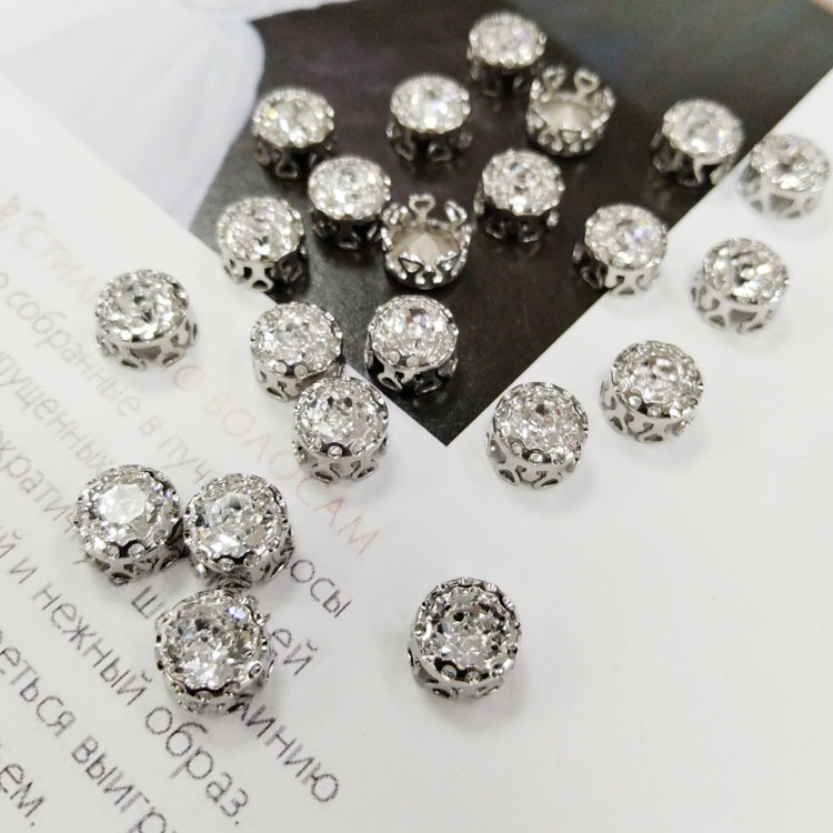 时尚高级铜底手工爪钻鸟巢爪仿锆石闪钻K9爪钻