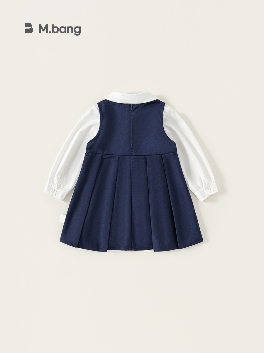 Ropa infantil Youbao, vestido estilo coreano, conjunto de dos piezas para bebé, camisa estilo escolar, falda, traje para niña pequeña