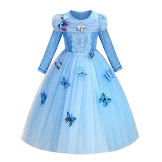 2025冰雪奇缘灰姑娘礼服公主裙 表演服连衣裙 女童蓬蓬裙儿童服装