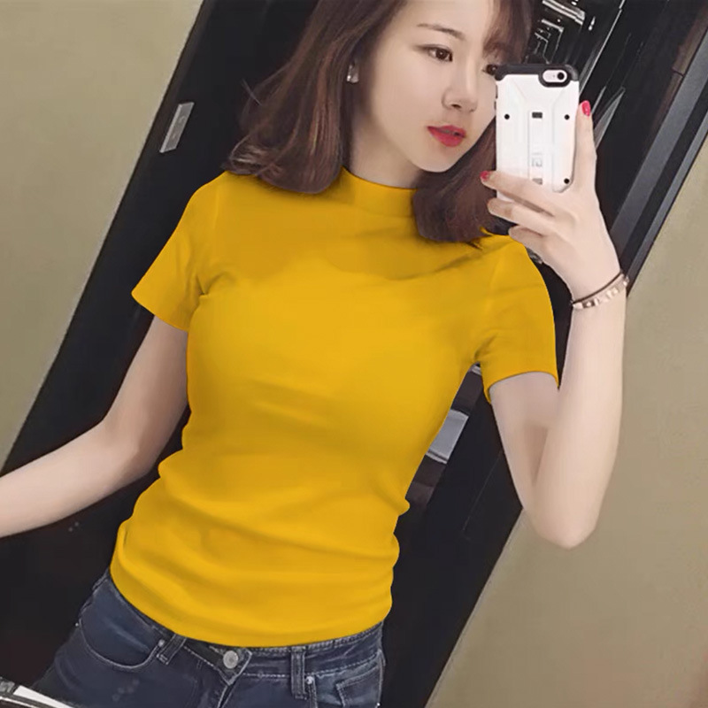 강황 하프 터틀넥 반소매