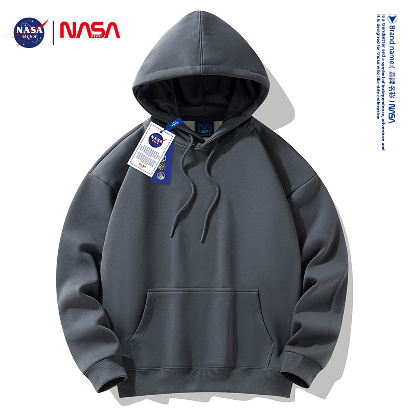 후드 아이언 그레이 [플러스 벨벳] 솔리드 컬러