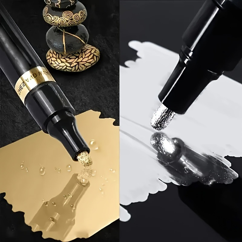 Mirror Surface Marker Pen, Metal Electroplating Marker Pen, Mirror Paint Pen, High-Gloss Chrome Pen for DIY Creative Hand Painting