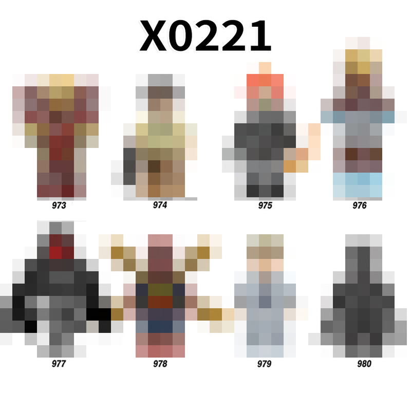 Foreign Trade Goods X0221 Super Movie Series Educational Assembly Building Block Figures Toys in Opp Bags