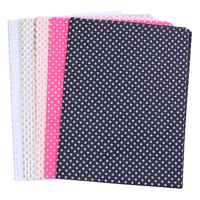 20 hojas de papel de polka dot, papel para copias, papel de forro, papel coreano para envolver ramos, 50*66cm, estampado