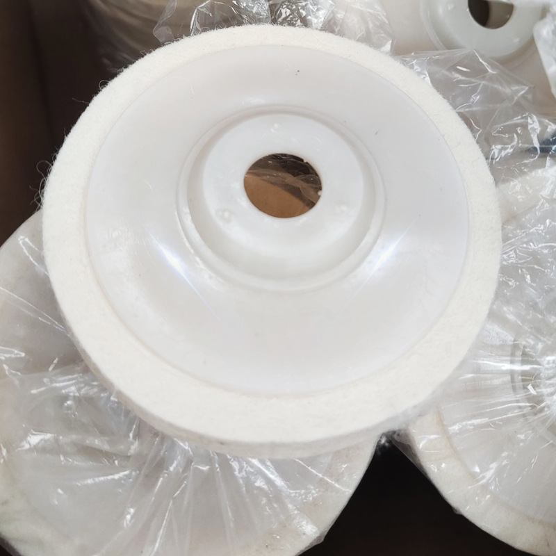 Disco de Pulido de Lana Blanca Fina de 100 mm de Diámetro, Disco de Pulido de Fieltro para Amoladora Angular, Disco de Pulido de Fieltro de Lana