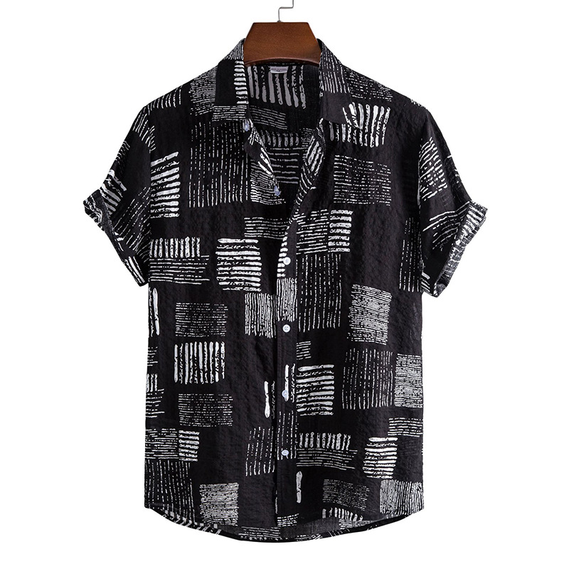 350g Weight Short Sleeve Sleeve Length 4-Way Stretch Fabric, Polyester Fabric Type Regular Top Length Blouse Tops Type Daily Occasion Turndown Neckline Breathable Function Loose Fit Type Ditsy Floral, Leaves Pattern Summer Season Men's Gender Printing Design Hawaiian Style Wholesale Men's Hawaiian Ditsy Floral Leaves Short Sleeve Printing Men's Tops 10