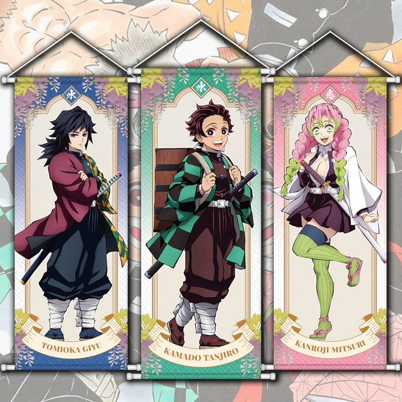 Плакат с шелковой тканью вокруг призрачного клинка