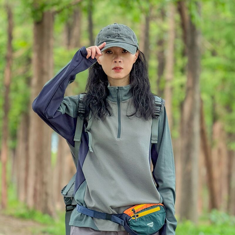 Outdoor Moisture-Absorbing Quick-Drying Sports Long-Sleeved T-Shirt for Women, Autumn 2025 New Style, Hiking Half-Zip Stand-Up Collar Top for Mountaineering Outdoor Moisture-Absorbing Quick-Drying Sports Long-Sleeved T-Shirt for Women, Autumn 2025 New Style, Hiking Half-Zip Stand-Up Collar Top for Mountaineering
