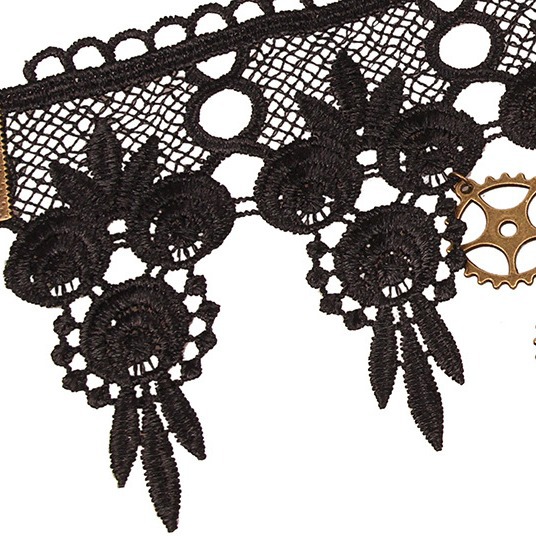 Fengyi retro vapor motor engranaje encaje collar de encaje exagerado Comercio exterior joyería al por mayor collar no-corriente principal