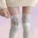 Ballet Style Stitching Lace Ribbon Bow Over the Knee Sweet Lace Female Lolita Jk Bow Socks