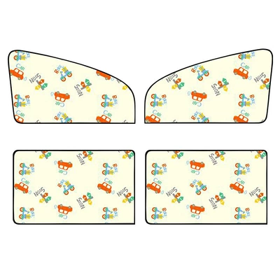 Cartoon Printed Car Sunshade Heat, Car curtains