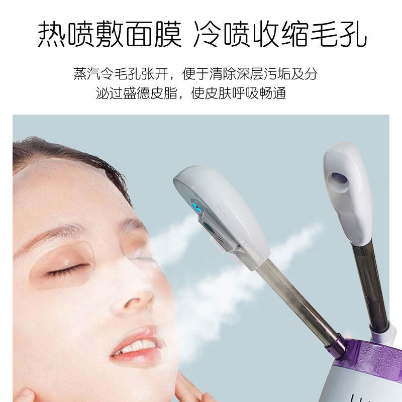 Cool and Hot Spray Facial Beauty Device, Dual Spray Steamer, Hydrating Spray Machine, Professional Beauty Instrument for Beauty Salons