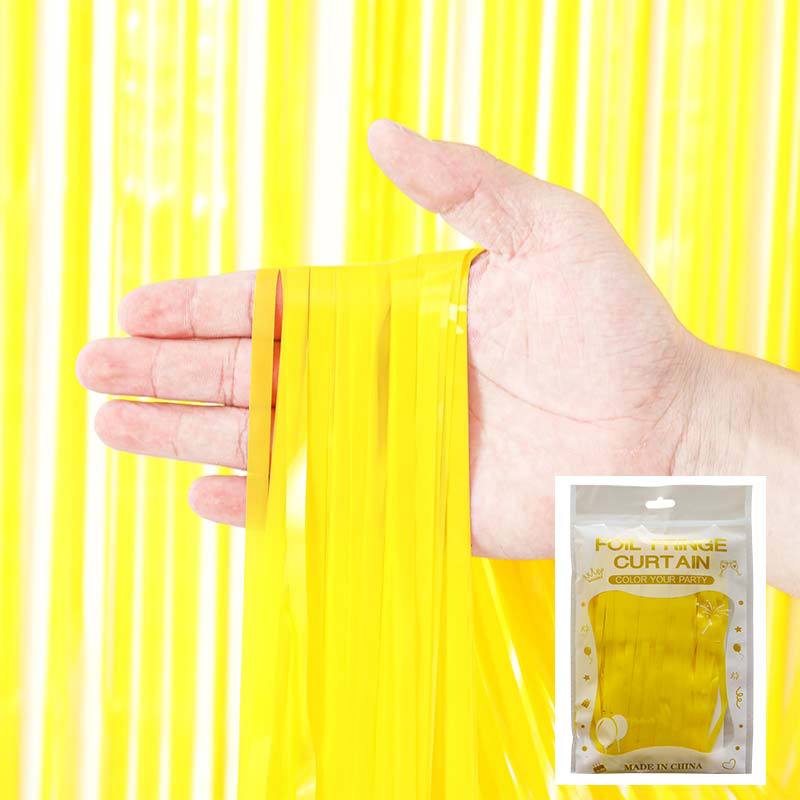 Cortina de lluvia de colores de alto brillo transfronteriza decoración de fiesta de cumpleaños cortina de lluvia láser de macaron brillante de 1*2 m