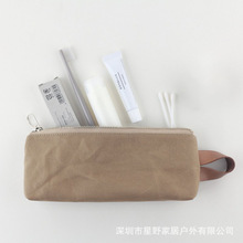 韩国版简约方形笔袋 学生文具帆布收纳袋 女生化妆品收纳包