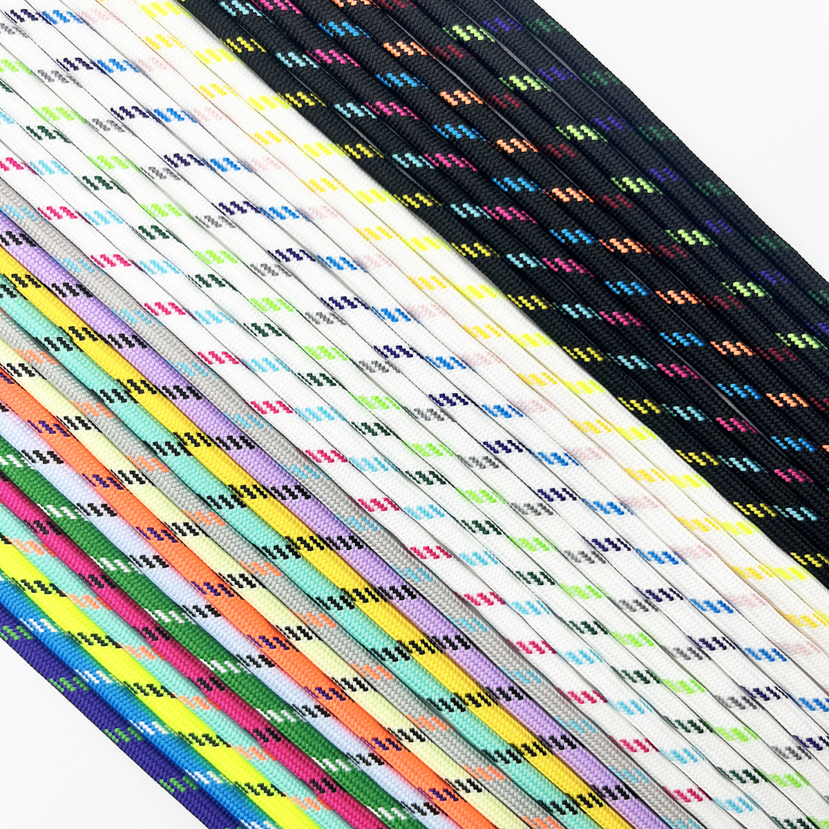 480 color 5mm doble color poliéster punto de salto núcleo cuerda de sombrero redondo de poliéster color bolso de teléfono móvil llavero trenzado cuerda