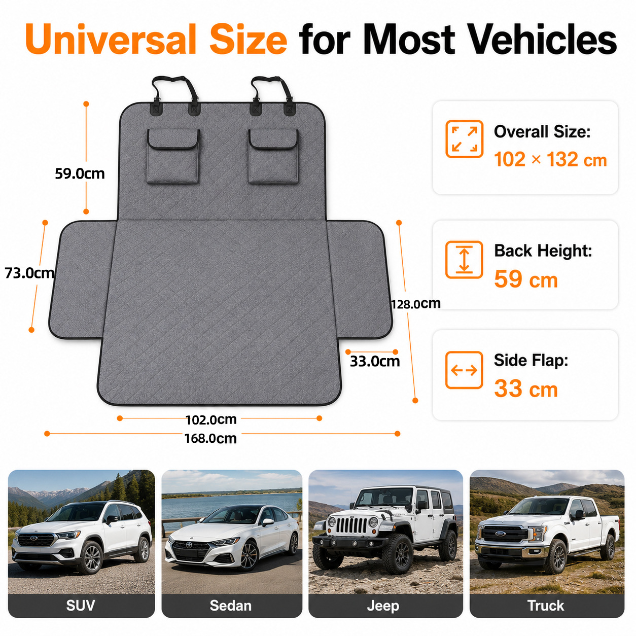 Amazon trunk Car Pet Mat universal car trunk mat cloth anti-dirty waterproof car dog cushion