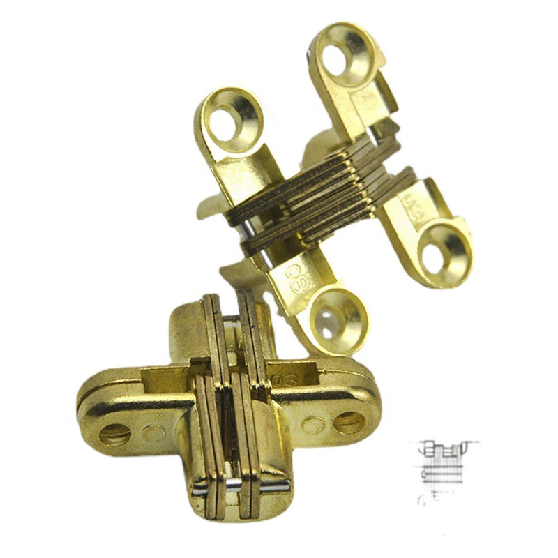 Аксессуары для мебельной фурнитуры Невидимый шарнир Складная дверь Невидимый дверной шарнир Крестовая петля Скрытый шарнир Обеденный стол