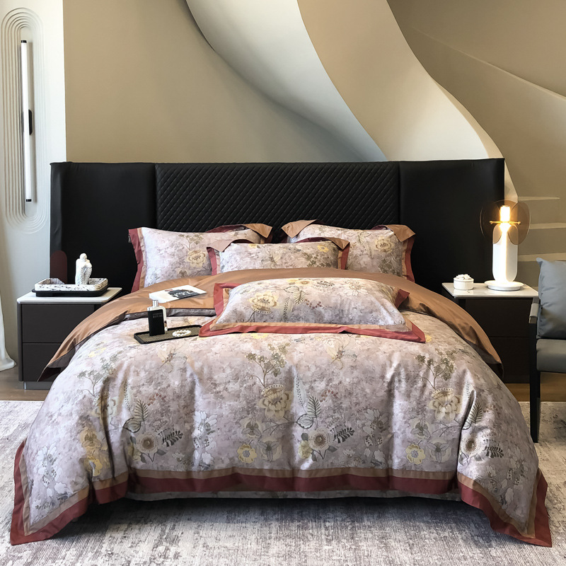 2024 nuevo traje de cuatro piezas de impresión digital de algodón 50S