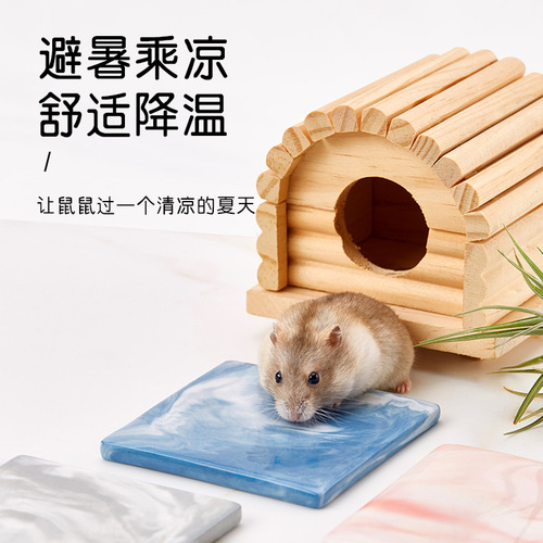 Hamster Ceramic Cooling Mat Goldfish Panda Flower Branch Mouse Rabbit Cooling Pad Summer Heat Dissipation Mat Cooling Sheet Supplies