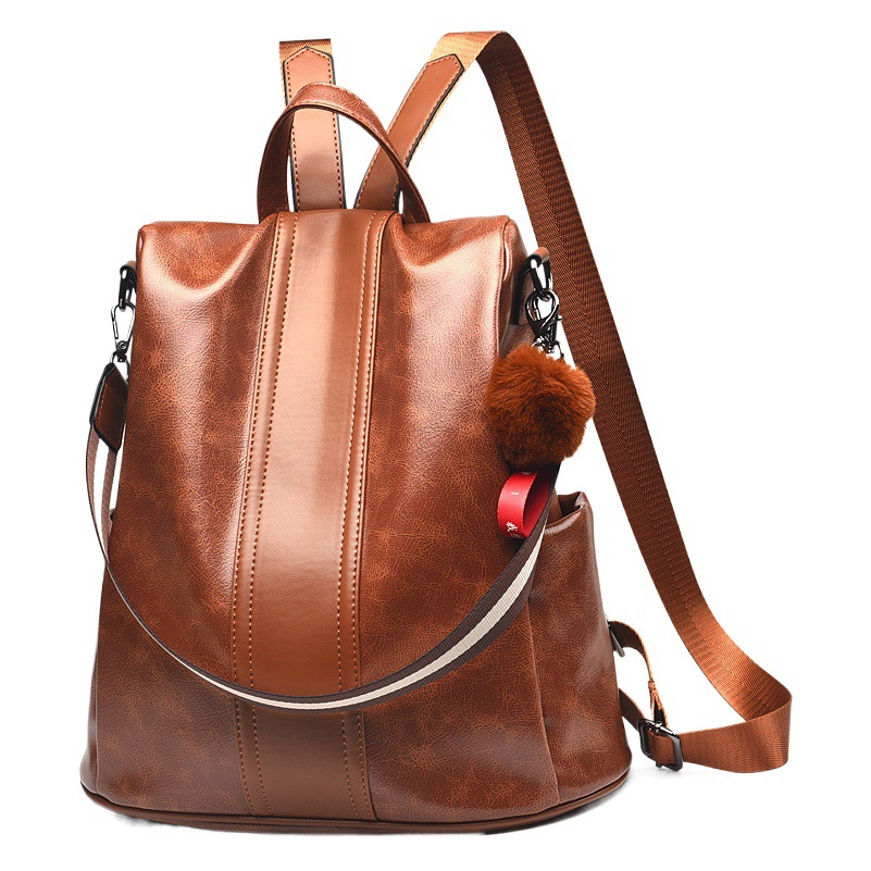 〖Bolso de mujer transfronterizo〗2025 nueva moda coreana mochila de gran capacidad personalizada mochila informal de cuero suave
