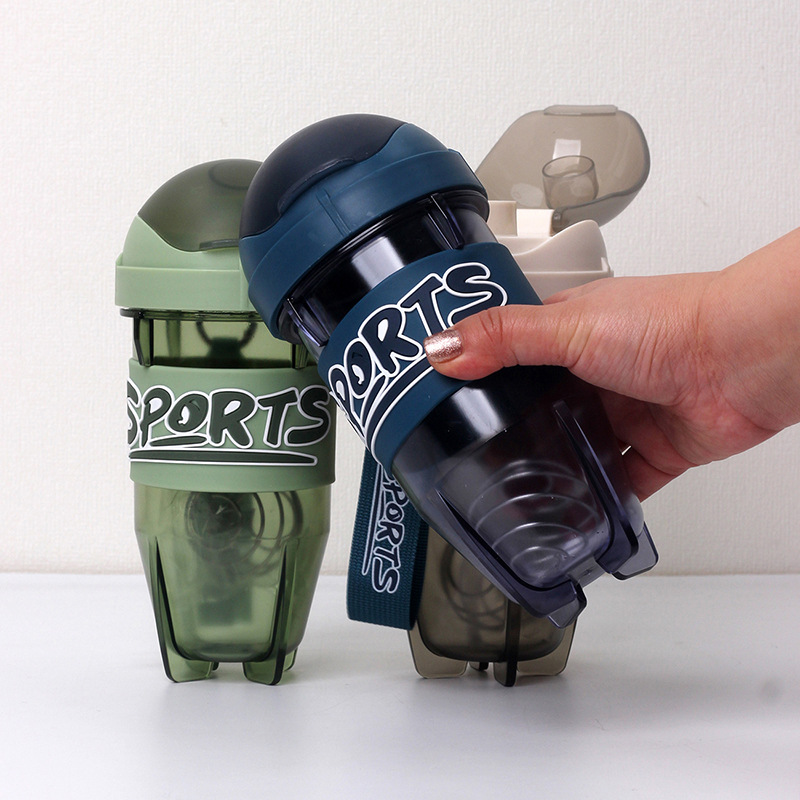 En stock 600ml deportes de verano taza de agua estudiante chica portátil taza de deportes taza de agua