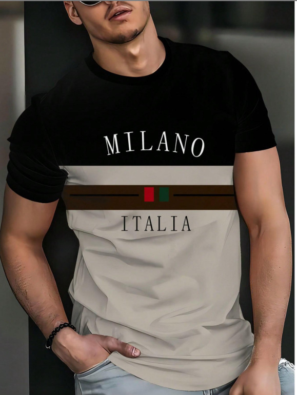 クロスボーダー Amazon AliExpress ホットストリートヒップホップ Tシャツヨーロッパとアメリカの春夏の新作メンズカジュアルラウンドネック半袖 Tシャツ|undefined