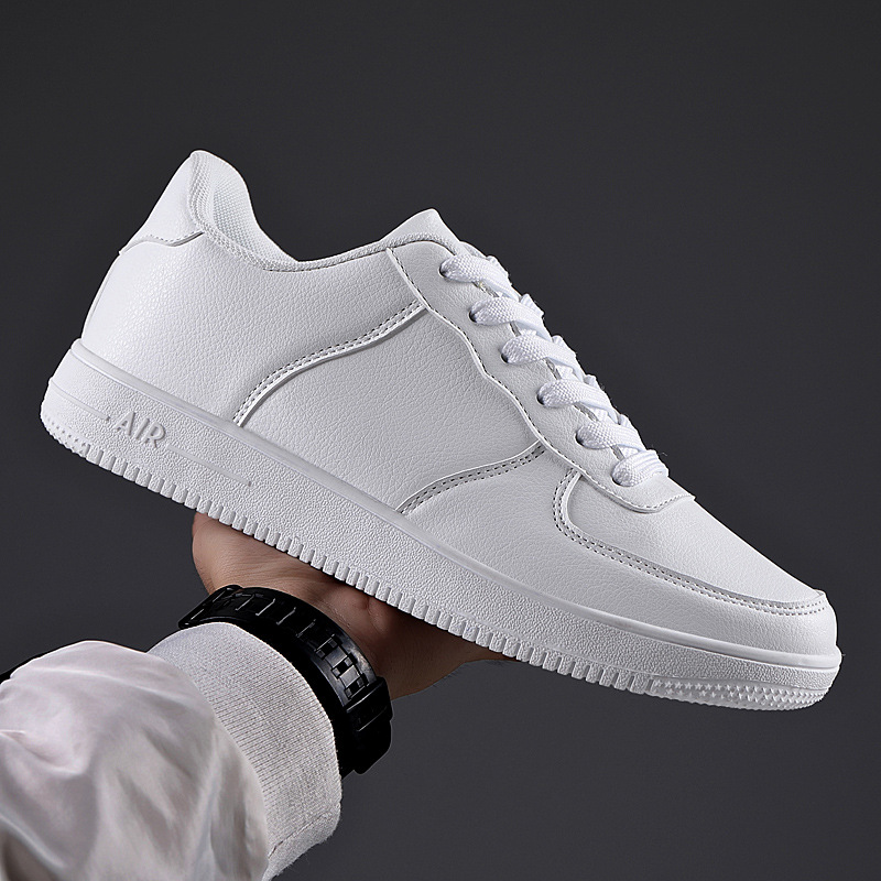 Große, grenzüberschreitende Frühlings- und Herbst-Neue kleine weiße Schuhe für Männer und Frauen, Freizeitsportler, wollen einfarbige Turnschuhe, Lederschuhe im Großhandel_voghion.com