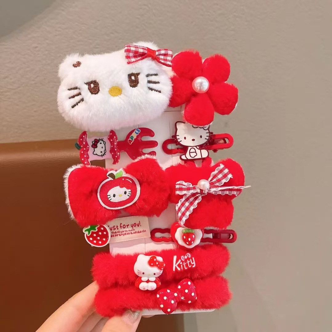 Otoño y invierno lindos osos peluche clip para el cabello lateral de las mujeres clip para el cabello de niños 2025 nuevo clip para el borde de la cabeza