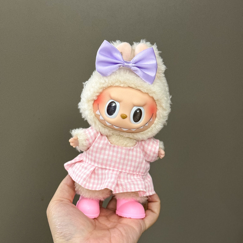 卸売ラブブベビー服 17 センチメートルブラインドボックスペンダント第一世代と第二世代のビニール人形着替えベビー服セット|undefined