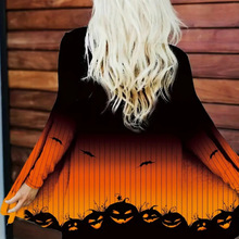 蝴蝶2025秋冬季新款印花休闲外套无领开衫无帽卫衣长袖女装