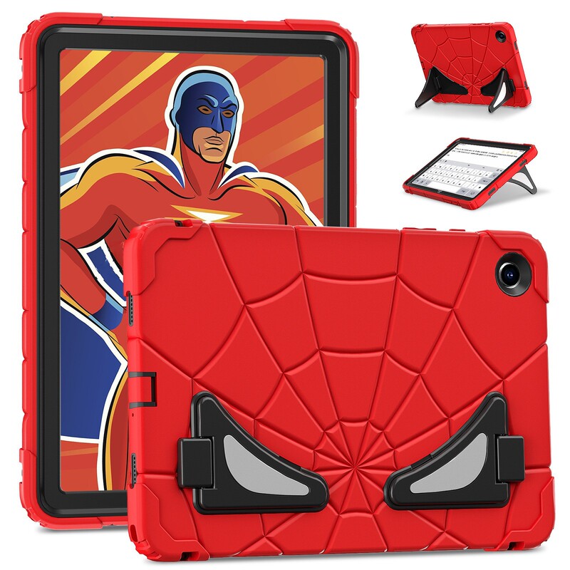 Suitable for iPad 11 (A16) Protective Case Spider-Man A9 Silicone A8 X200 Stand Tablet Anti-Fall Case