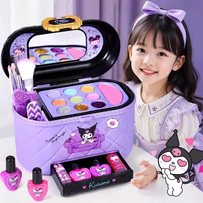 Cross-Border Children's Cosmetics Makeup Box Set Toys for Girls Stage Performance Washable Nail Polish Toys