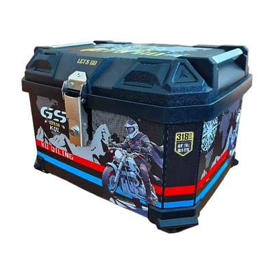 Thickened Anti-Fall Storage Box, Motorcycle trunk - 65l-no-2-black-wind-chaser