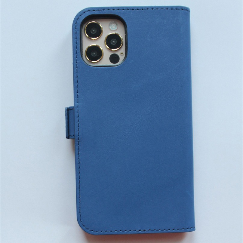 适用iPhone 14翻盖手机皮套可降解磁吸保护壳头层油腊皮欧美电商