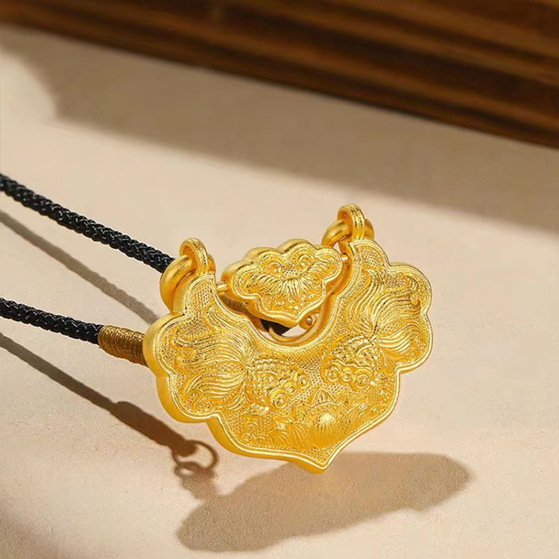 잉어와 물고기자리 안전 잠금 장치 + 검은 밧줄 + 고급 선물 상자 + 국가 검사 인증서