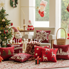 アメリカの刺繍のクッションは芯を含まない赤いクリスマスの抱き枕カバーのリビングソファーのお祝いの祝日のクッションの外皮です。