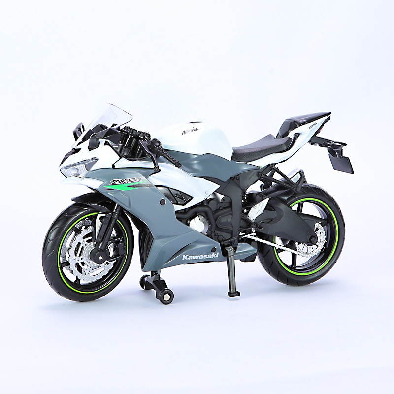 1/12 仿真川 Ninja ZX-6R 摩托车合金避震儿童崎男孩玩具摆件批发