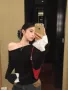 蕾丝小众修身长袖针织衫