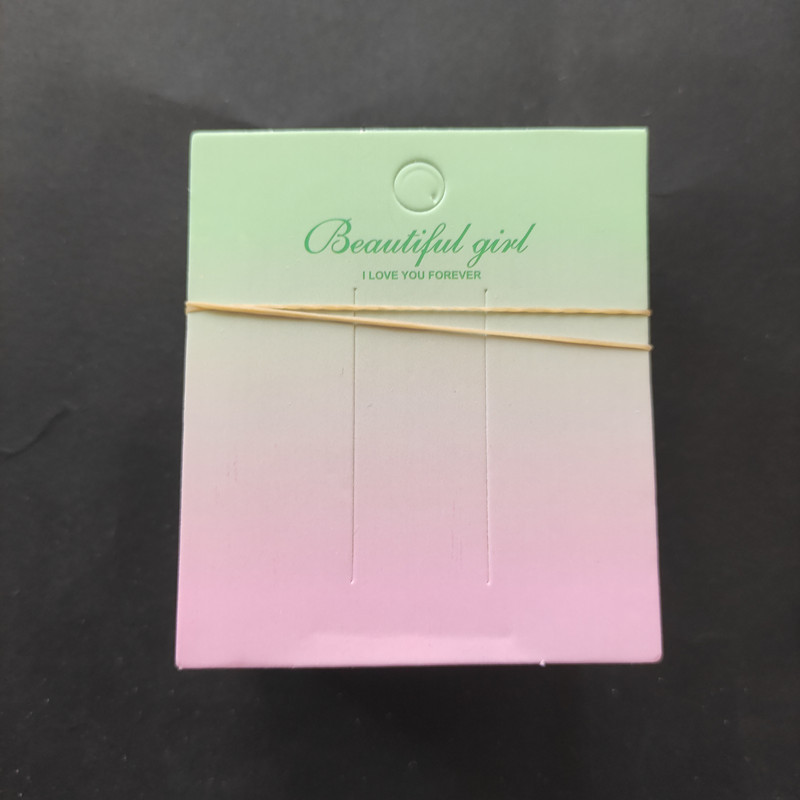 100 hojas de un paquete de tarjetas de horquilla, tarjetas de clip largas y cortas de estilo coreano, tarjetas de papel de cartón con clip para puestos callejeros