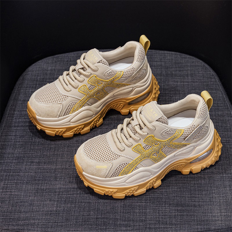 Women's Chunky-soled Dad For Petite Individuals, 2026 New Model, Casual, Fashionable, Versatile, Internet Celebrity_vogvips.com