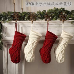 クロスボーダー欧米風クリスマスソックス、クリスマス飾り、ギフトバッグ用品、装飾、ギフトバッグ、菱形、小サイズ