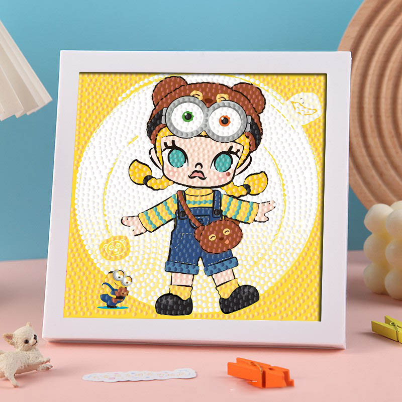 Diamante infantil DIY hecha a mano con material de marco paquete de dibujos animados Sanliou pegatinas de diamante regalo al por mayor pinturas de mampostería