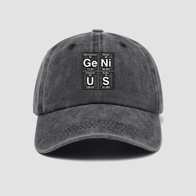 geek geek chemical element periodic table genius genius master hat baseball cap men and women fresh soft top