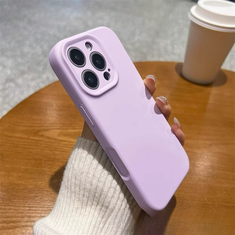 新型16promax一体型ボタン付き、Apple 17対応スマホケース、液体シリコン製、Apple 16pm用ボタン付き|undefined