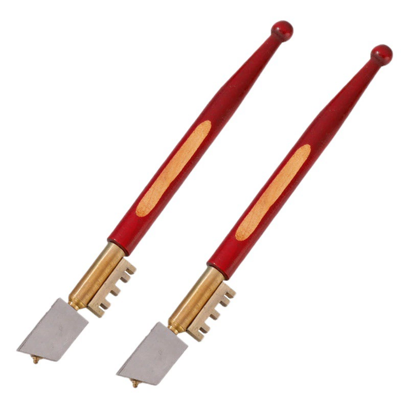 Аппаратные инструменты Оптовая продажа Алмазный стеклянный нож Алмазная деревянная ручка резак бытовой силиконовый вафельный Алмазный нож из натурального стекла