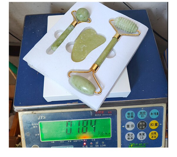 FENGFAN Roller Jade Massager Eyes Neck Forehead Beauty Gua Sha Prick…